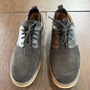Johnson and Murphy Men's Black Knit Lace-Up Casual Shoes Sz 8.5